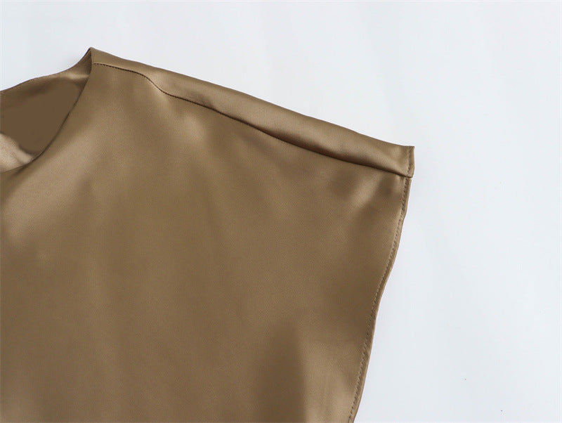 Satin Party Evening Women Midi Dress