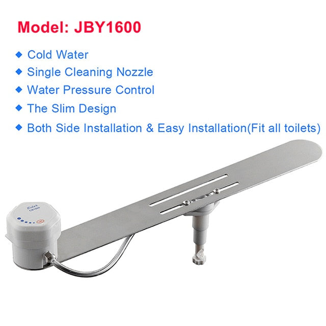 Self-Cleaning Non-Electric Bidet Seat with Fresh Water Spray & Muslim Shattaf Function