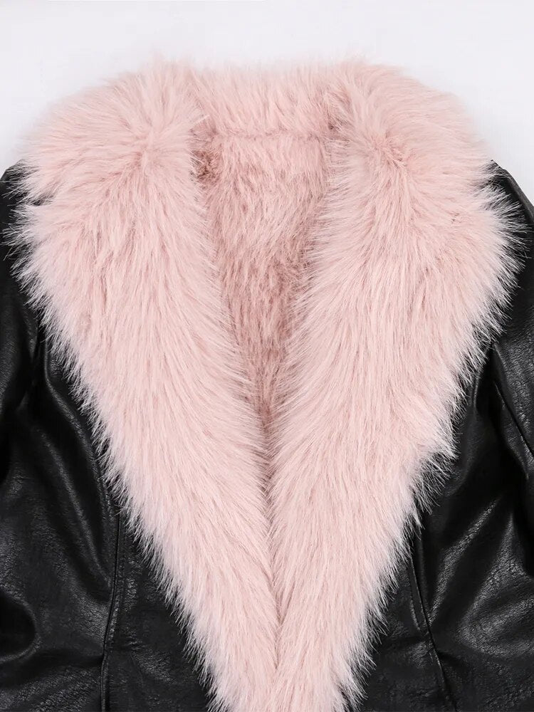 Nerazzurri Winter Long Leather Coat