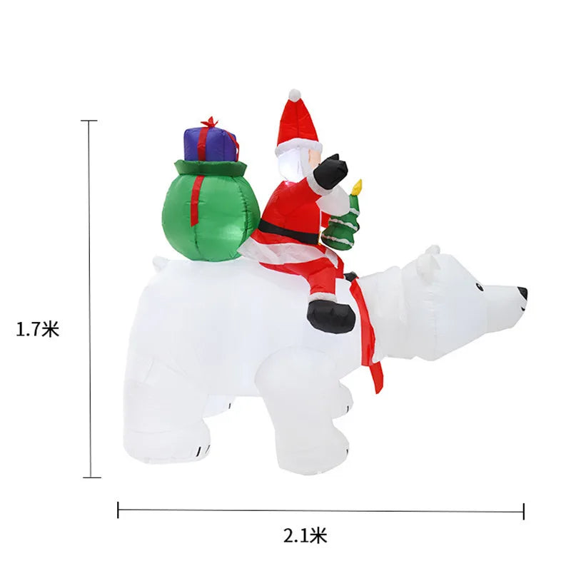 Christmas Inflatable Interactive Polar Bear 2.1x1.7M