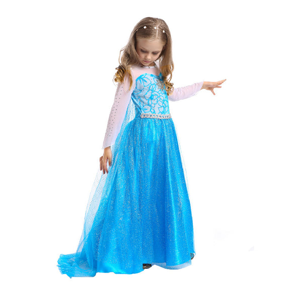 New Frozen Aisha Dress Dresses Girls Long Dresses Summer And Autumn Aisha Princess Dresses With a Full Set Of Accessories