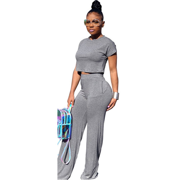 Crop Top and Wide Leg Pants for a Sexy Fall Look