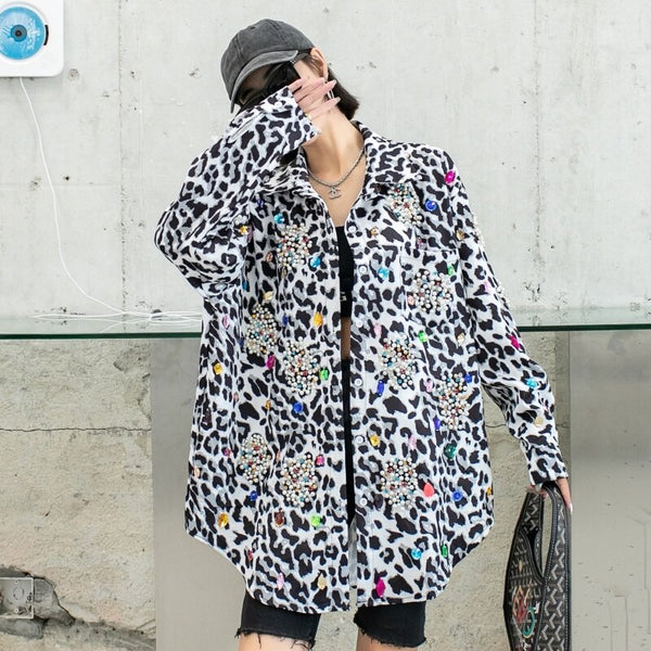 Goodies Mall DiamondLeopard™ Nail Bead Shirt
