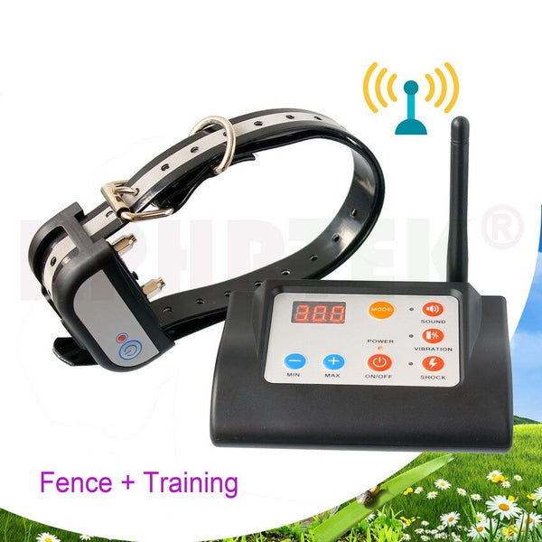 2 in 1 Wireless Electronic Dog Fence and Training Collar Set