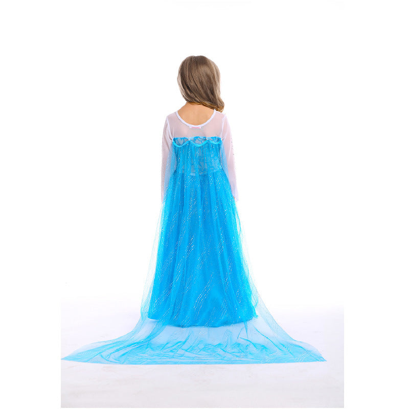 New Frozen Aisha Dress Dresses Girls Long Dresses Summer And Autumn Aisha Princess Dresses With a Full Set Of Accessories