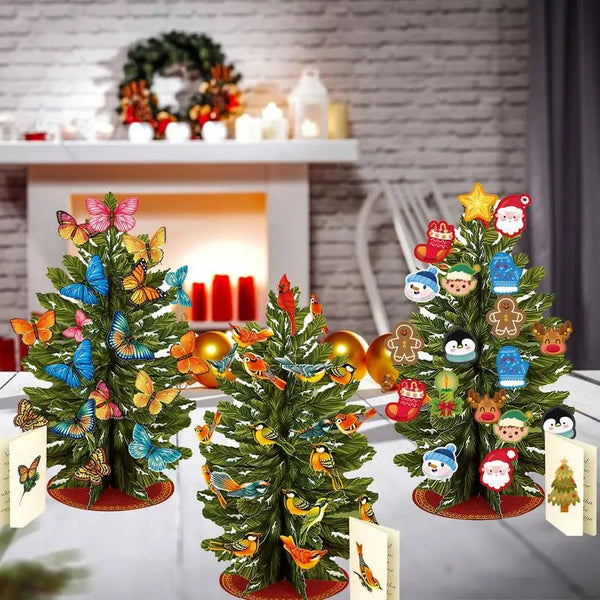 3D Paper Pop Up Christmas Ornaments Christmas Decoration