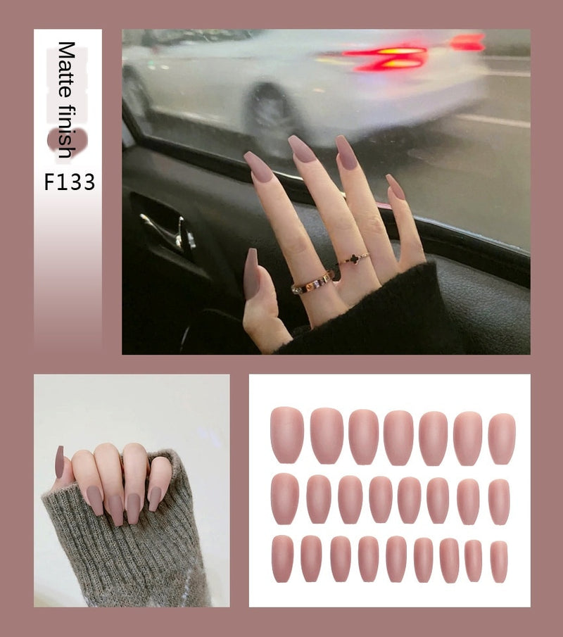 Stiletto Tips Clear Press-On Long False Nails with Glue