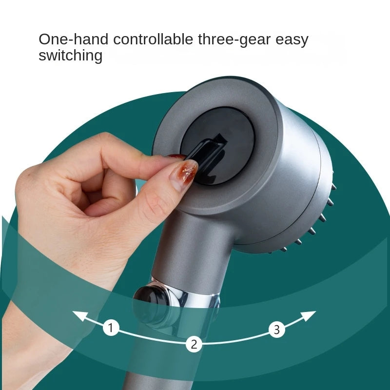 Supercharged Filter Spray Three-Speed Shower Nozzle - Handheld Faucet