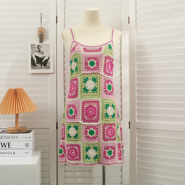 Knit Cut Out Dress Jurk Dames