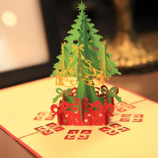 Popup 3D Tree Decor Christmas Greeting Card