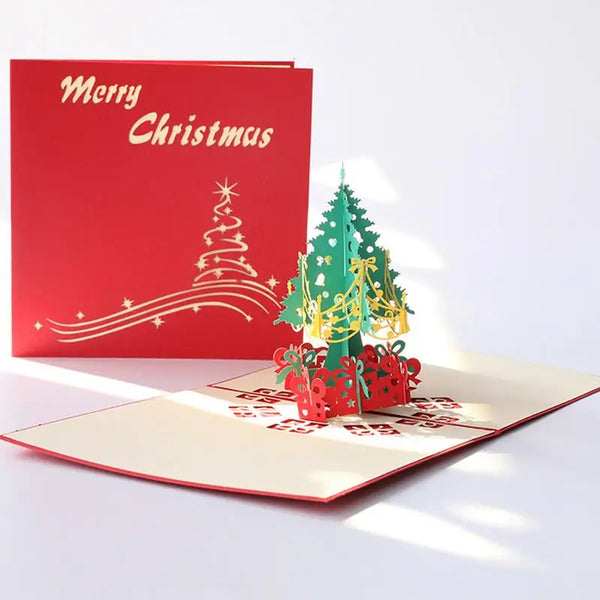Popup 3D Tree Decor Christmas Greeting Card