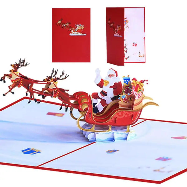 3D Pop Up Christmas  Greeting Cards With Envelop
