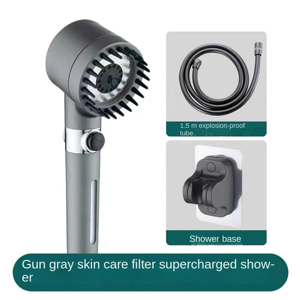 Supercharged Filter Spray Three-Speed Shower Nozzle - Handheld Faucet