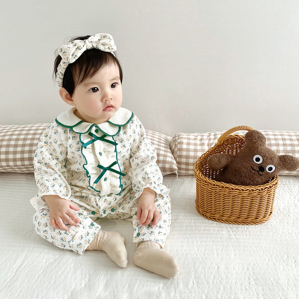 Pastoral Floral Baby Onesie at Goodies Mall