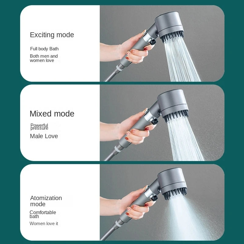 Supercharged Filter Spray Three-Speed Shower Nozzle - Handheld Faucet