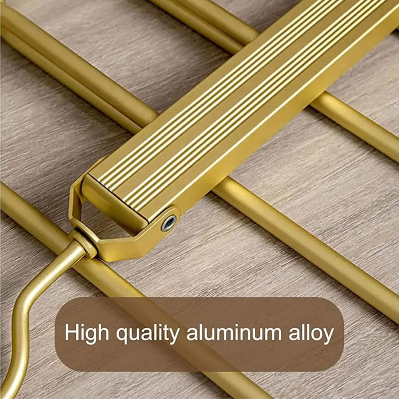 6 Layers Aluminum Pants Hangers,Space Saving Jean Scarf Organizer