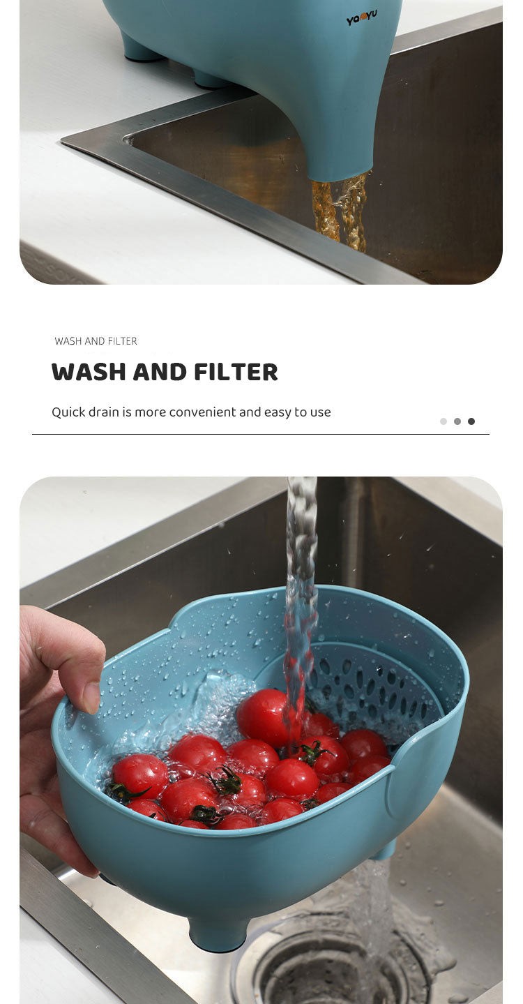 Elephant Drain Basket Multipurpose Kitchen Storage Drain Basket
