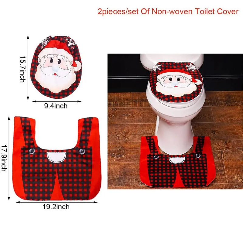 Christmas Toilet Cover Christmas Decor