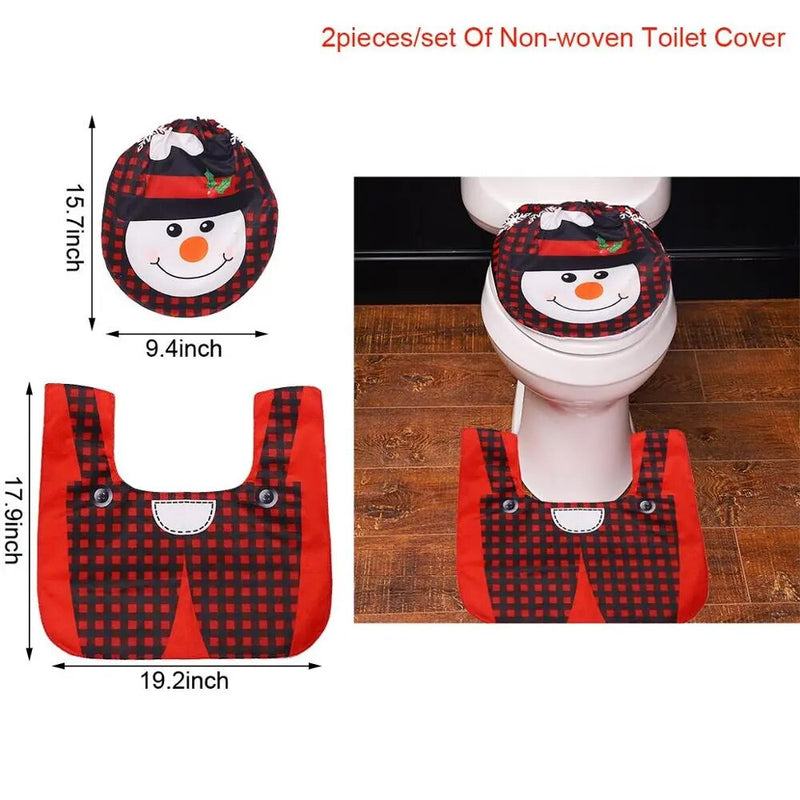 Christmas Toilet Cover Christmas Decor