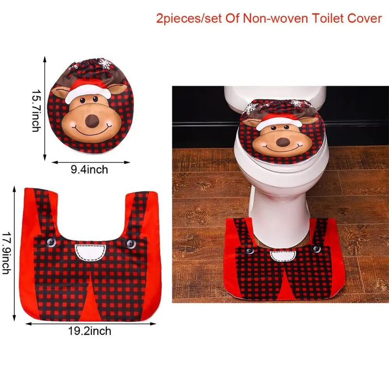 Christmas Toilet Cover Christmas Decor