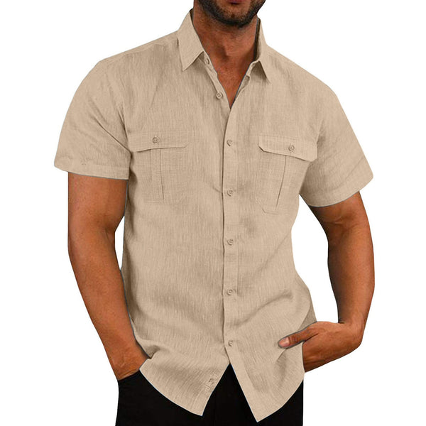 Goodies Mall: SeaBreeze™ Casual Men's Shirt - Classic Solid Style