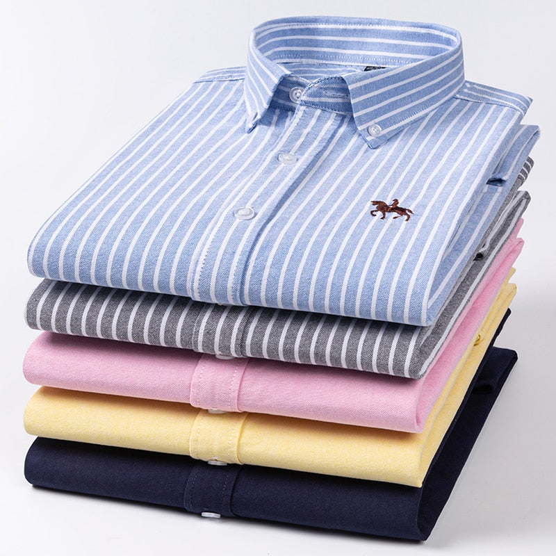 Goodies Mall Exclusive: Oxford LuxeFit  Men's Long-Sleeve Shirt
