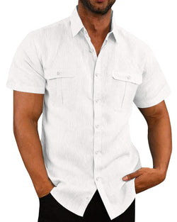 Goodies Mall: SeaBreeze™ Casual Men's Shirt - Classic Solid Style