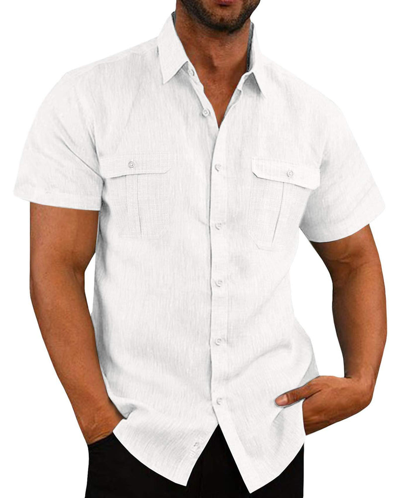Goodies Mall: SeaBreeze™ Casual Men's Shirt - Classic Solid Style