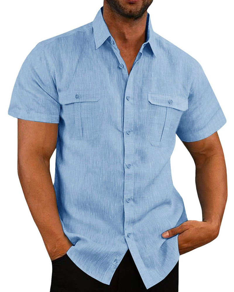 Goodies Mall: SeaBreeze™ Casual Men's Shirt - Classic Solid Style