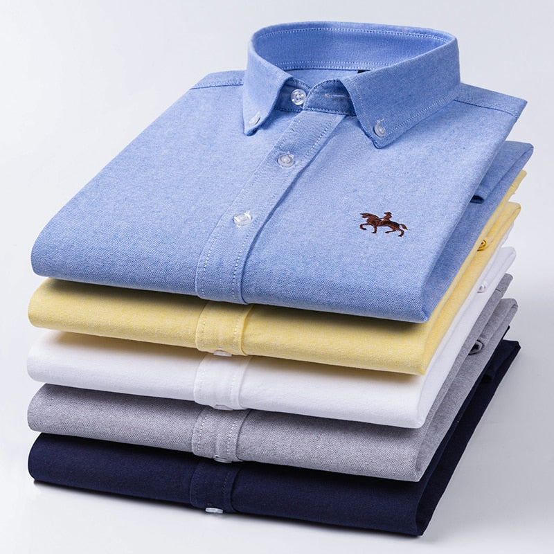 Goodies Mall Exclusive: Oxford LuxeFit  Men's Long-Sleeve Shirt