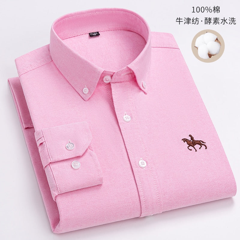 Goodies Mall Exclusive: Oxford LuxeFit  Men's Long-Sleeve Shirt