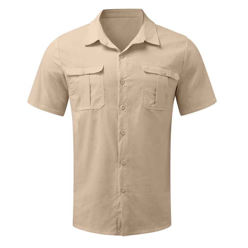 Goodies Mall: SeaBreeze™ Casual Men's Shirt - Classic Solid Style