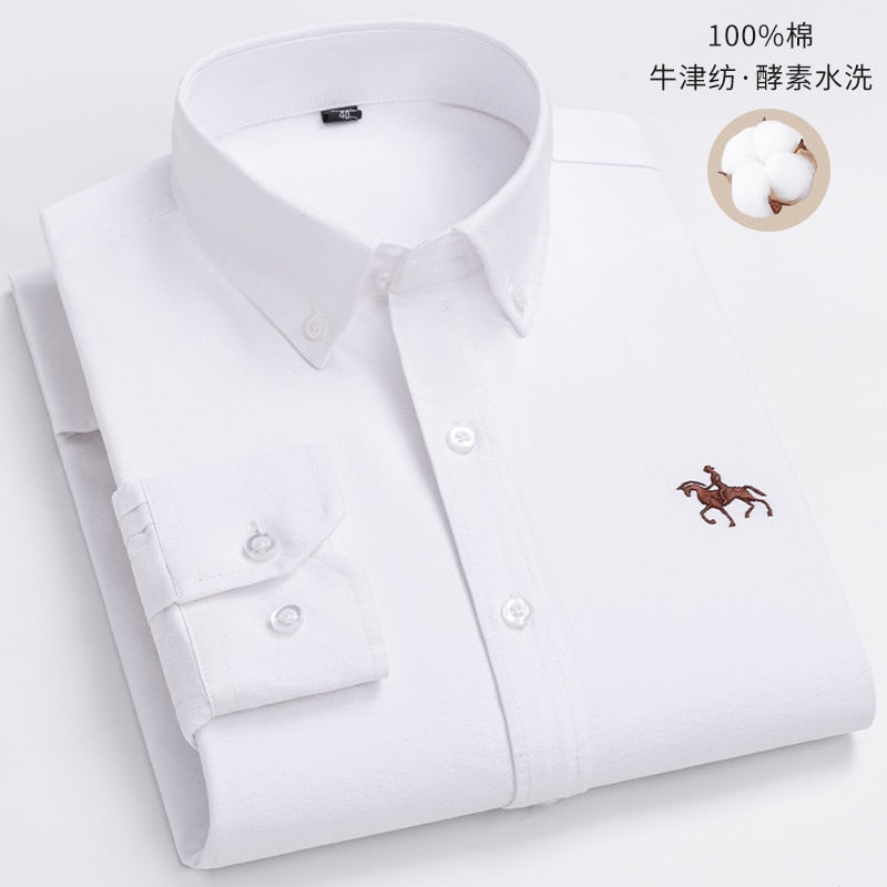Goodies Mall Exclusive: Oxford LuxeFit  Men's Long-Sleeve Shirt