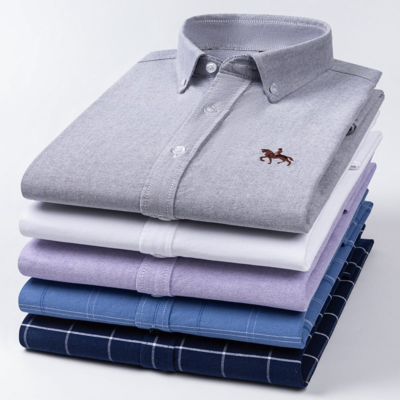Goodies Mall Exclusive: Oxford LuxeFit  Men's Long-Sleeve Shirt