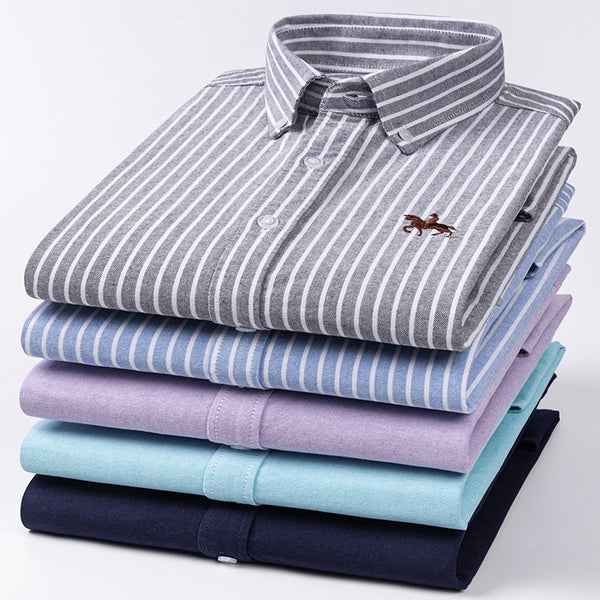 Goodies Mall Exclusive: Oxford LuxeFit  Men's Long-Sleeve Shirt
