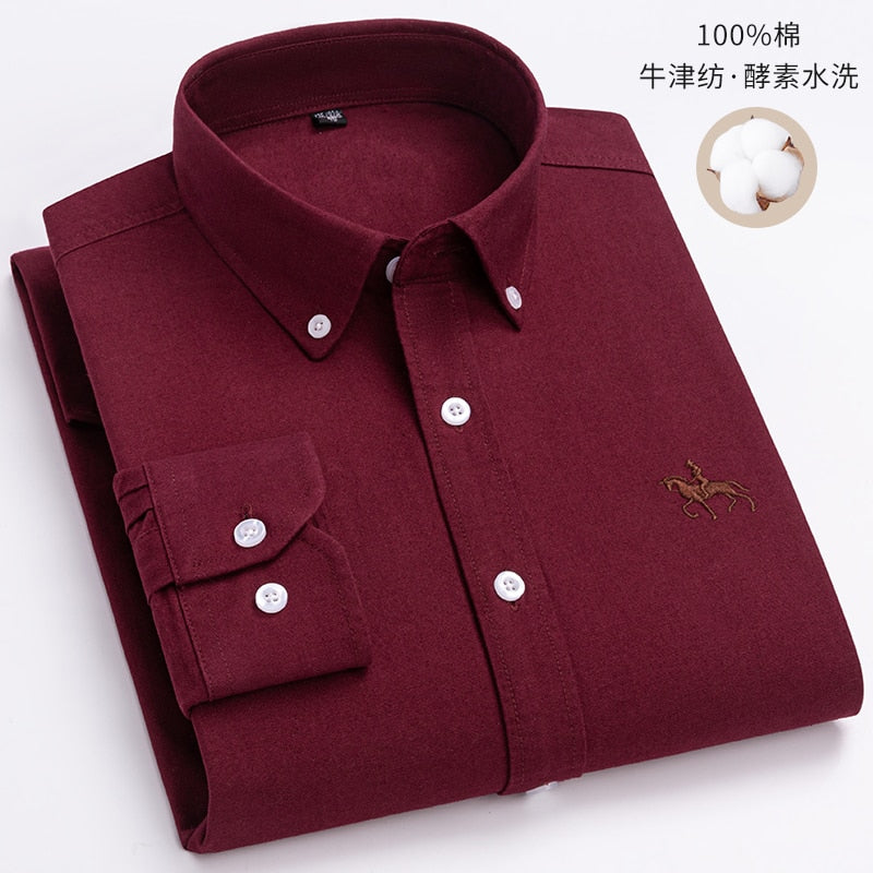 Goodies Mall Exclusive: Oxford LuxeFit  Men's Long-Sleeve Shirt