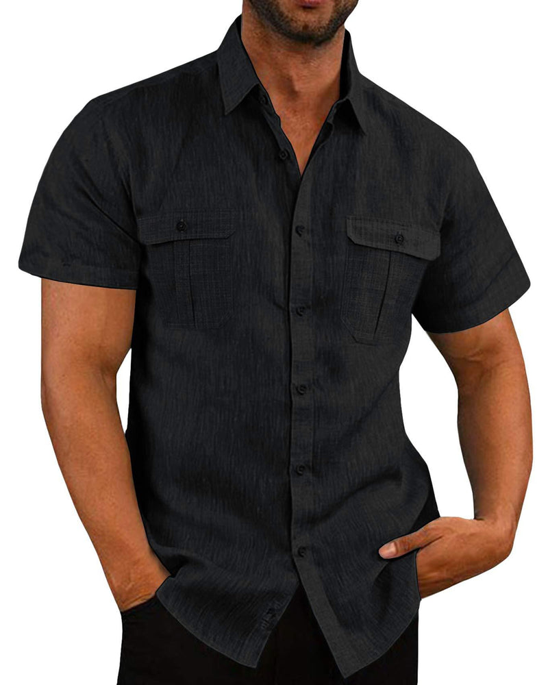 Goodies Mall: SeaBreeze™ Casual Men's Shirt - Classic Solid Style