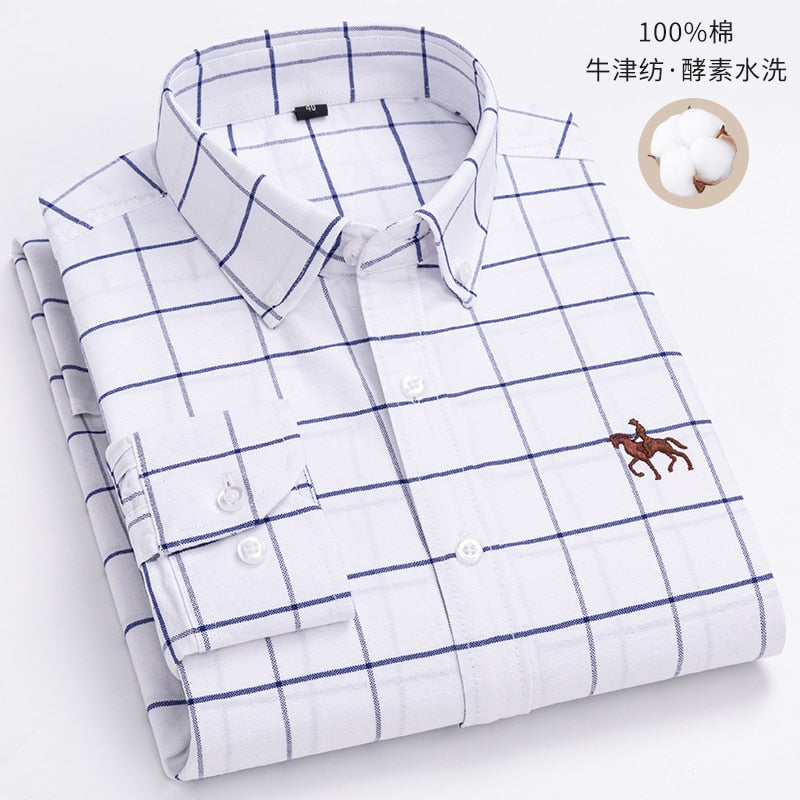 Goodies Mall Exclusive: Oxford LuxeFit  Men's Long-Sleeve Shirt