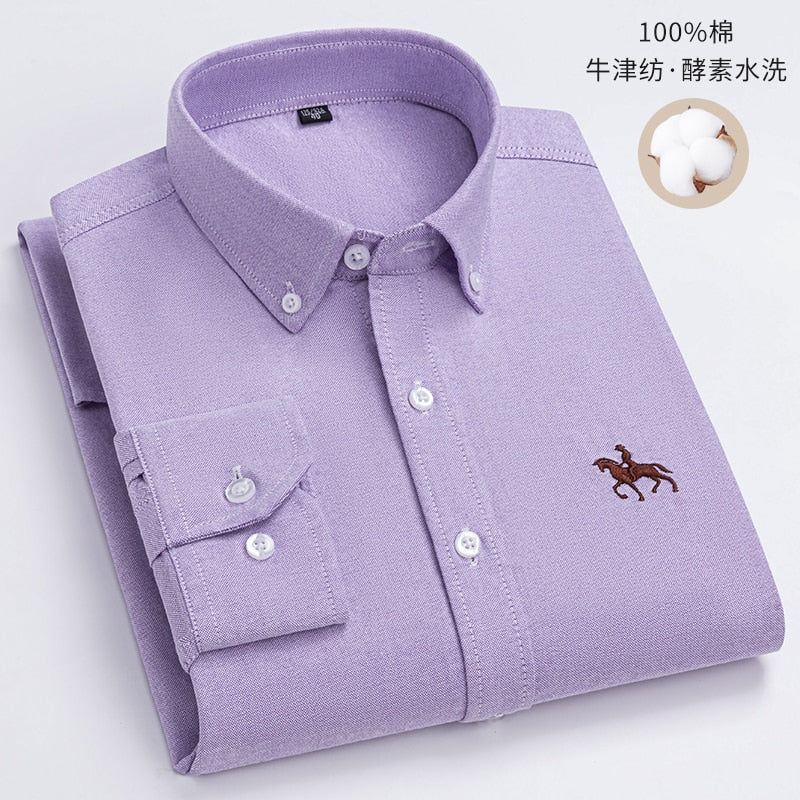 Goodies Mall Exclusive: Oxford LuxeFit  Men's Long-Sleeve Shirt