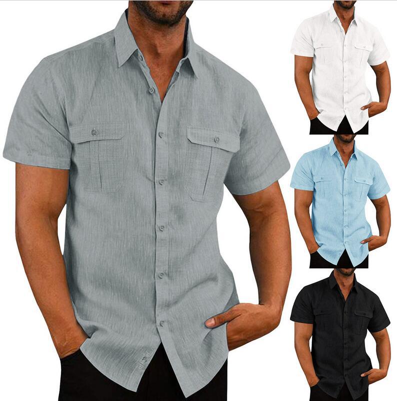 Goodies Mall: SeaBreeze™ Casual Men's Shirt - Classic Solid Style