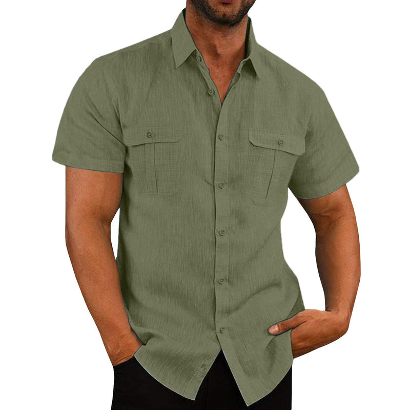 Goodies Mall: SeaBreeze™ Casual Men's Shirt - Classic Solid Style