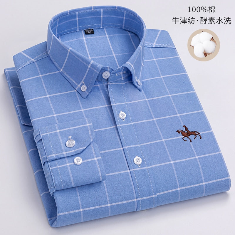 Goodies Mall Exclusive: Oxford LuxeFit  Men's Long-Sleeve Shirt