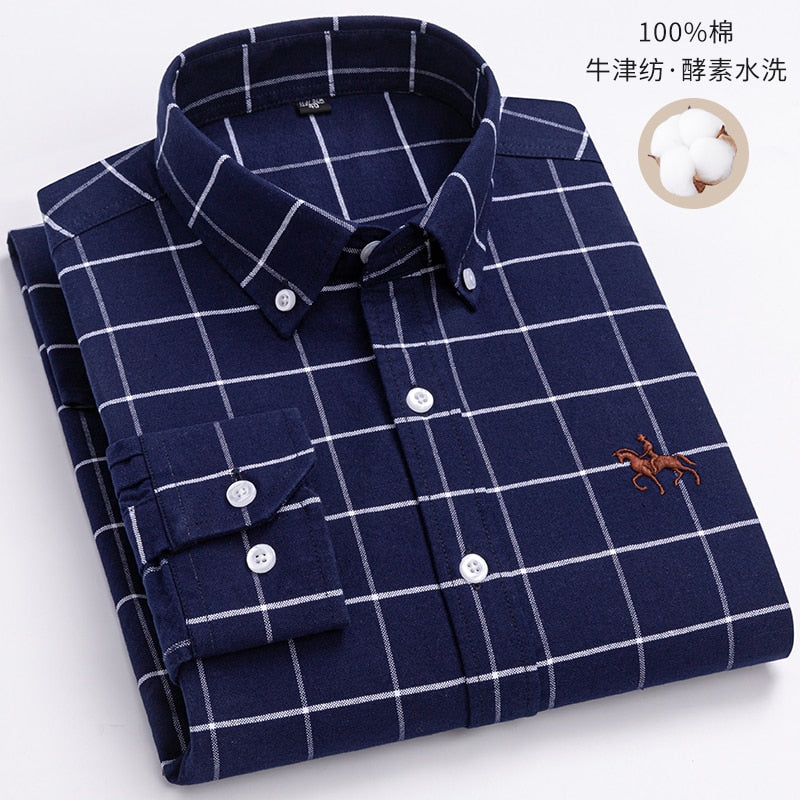 Goodies Mall Exclusive: Oxford LuxeFit  Men's Long-Sleeve Shirt