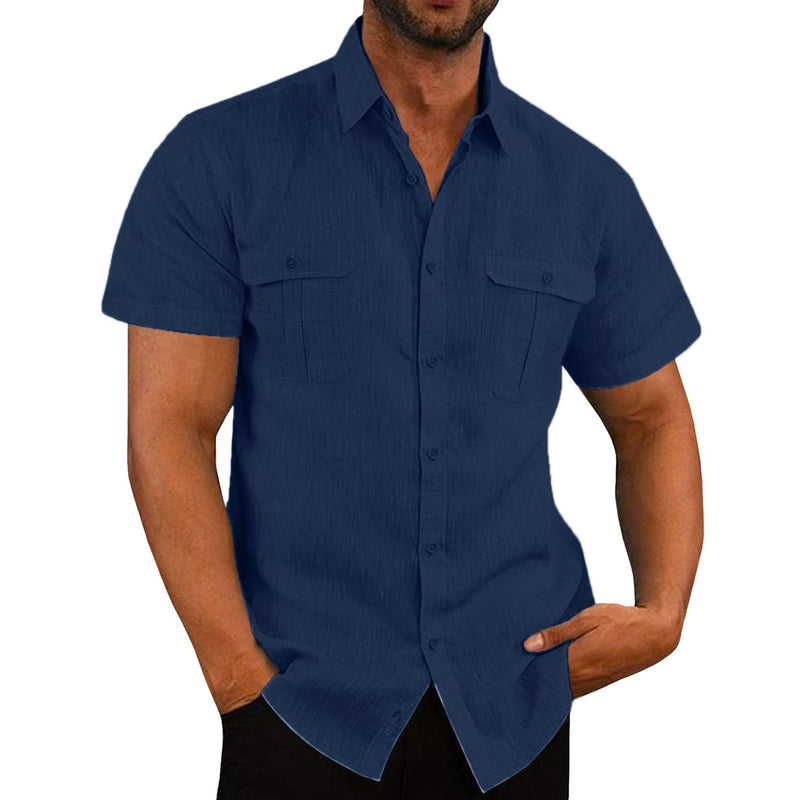 Goodies Mall: SeaBreeze™ Casual Men's Shirt - Classic Solid Style