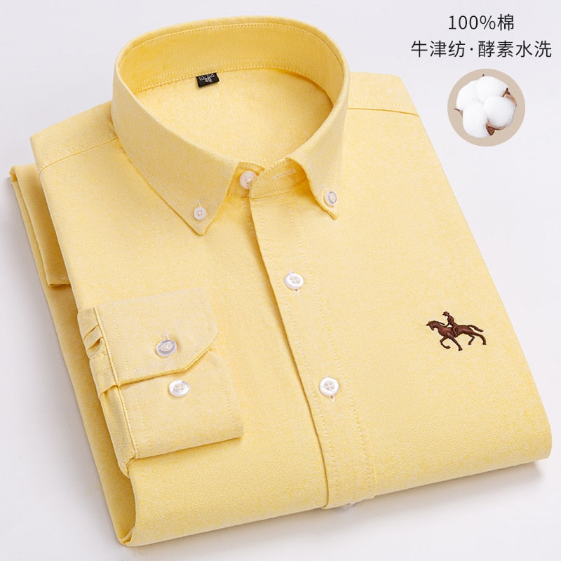 Goodies Mall Exclusive: Oxford LuxeFit  Men's Long-Sleeve Shirt